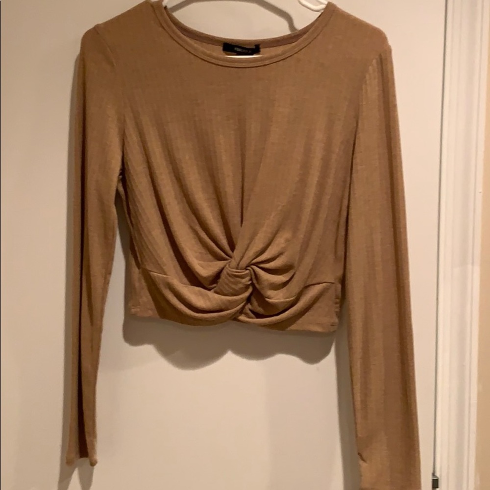 knotted cropped long sleeve